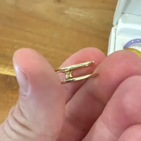 Vintage 14K Gold Interchangeable Ring Set with Diamonds size 7