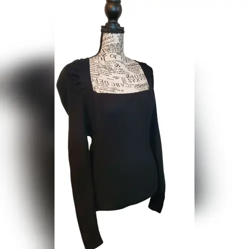 Versona Black Open-Back Knit Sweater with Bow Tie ā Size L
