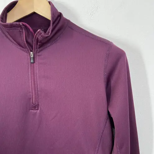 REI Top Polartec Pullover Womens Medium Purple 1/4 Zip Outdoors Activewear Hike