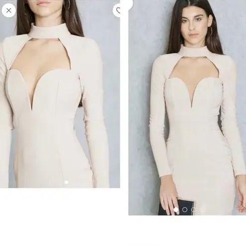 Rare London New high neck cut - out dress Sz L