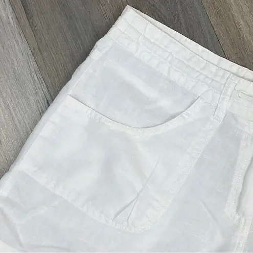 Basix of America Linen Blend Chino Shorts White Small
