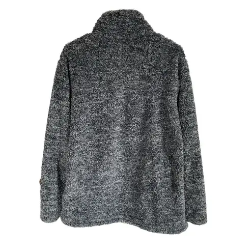 Alpine Sherpa women's M gray quarter zip pullover long sleeve zip up collared Size M