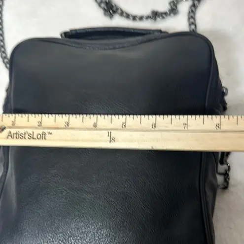 Black Crossbody Bag with Skull Design