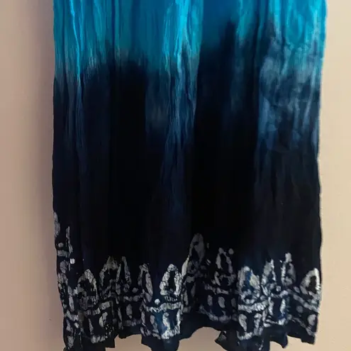 Shoreline Womens Beach Cover Up Mini Dress S M Bust 36 Teal Turquoise Dark Blue