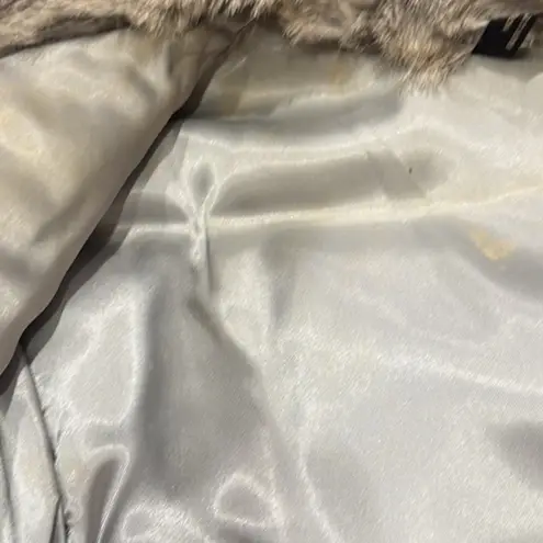 Opera Rabbit Fur Winter Coat Size Medium Gray