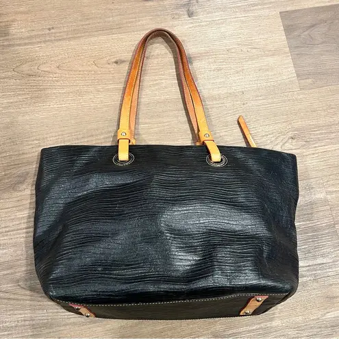 Dooney & Bourke  GROMMET Shopper Leather Large Tote Bag Black