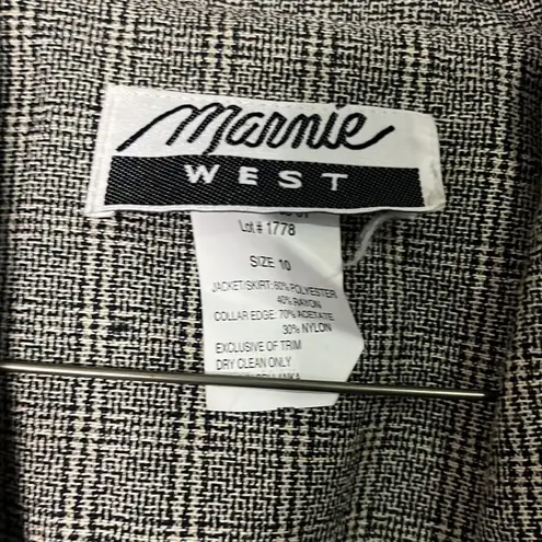 American Vintage Vintage Marnie West Micro Plaid Double Breasted Blazer