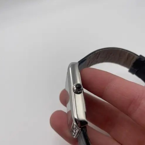 Coldwater Creek Working Watch Black Band / Silver Tone MSRP $59 Croc N Scroll