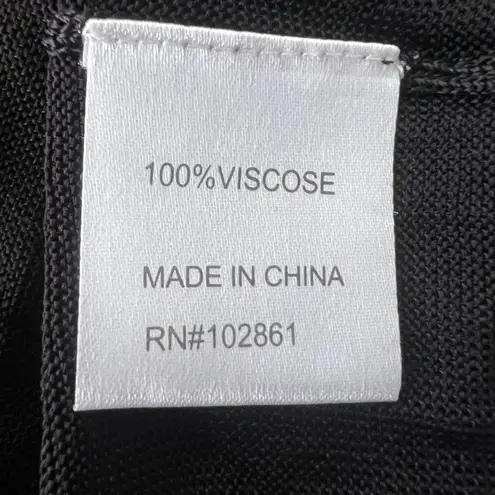 Adore Peacock Feather Print Sleeveless Cardigan Black