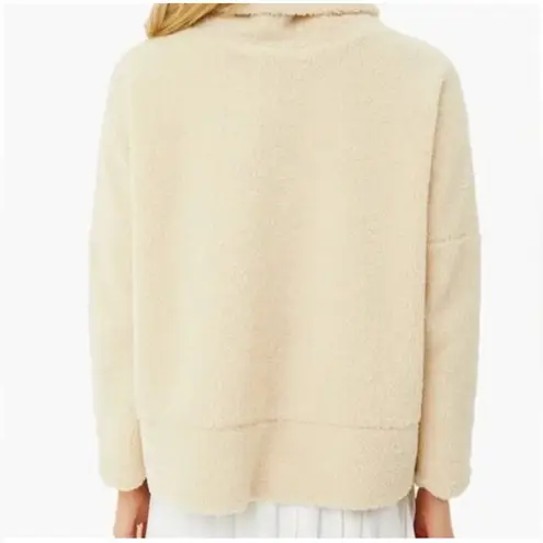 Tuckernuck Teddy Fleece Rollins Cowl Neck Pullover Cream Cozy Soft Oversized S