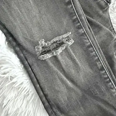 ALL SAINTS | Grace Ankle Frayed Jeans Weathered Black Skinny Distressed | 28 / 6