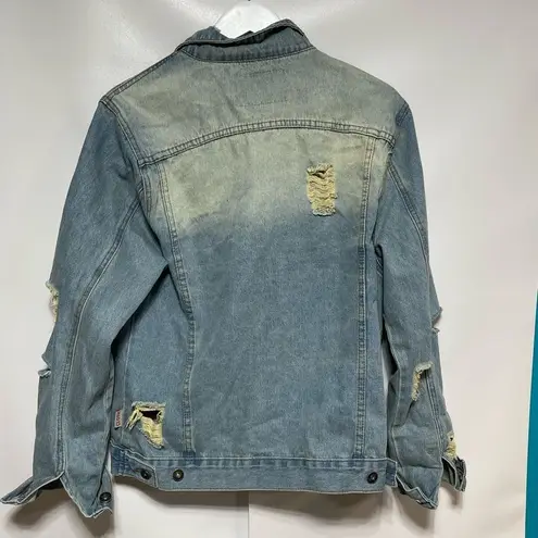 Brooklyn Cloth Distressed Denim Oversized Jacket Medium