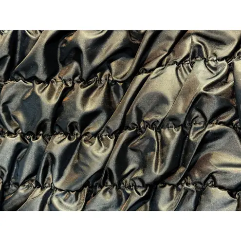 Vintage Lady PJ Mark Black Ruched Puffer Bomber Jacket Size XL Streetwear Grunge