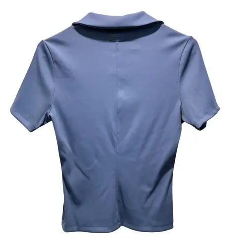 Travis Mathew Top Movement Short Sleeve V Neck Polo Shirt Blue Womens Small New - Image 4