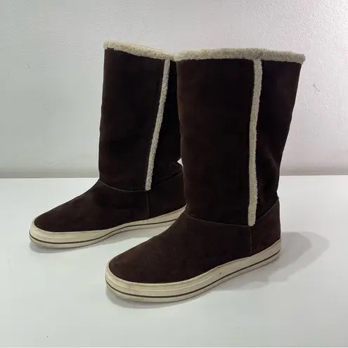 Limited Too Y2K Women 8 Midcalf Suede Winter Lined Brown Sneaker Boots Boho Indi