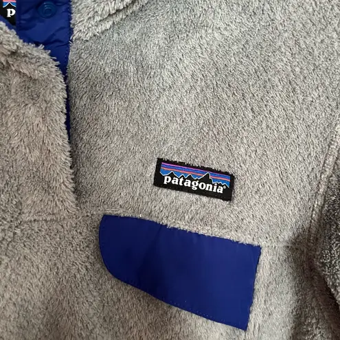 Patagonia  fleece gray classic quarter snap sweater‎ Size S