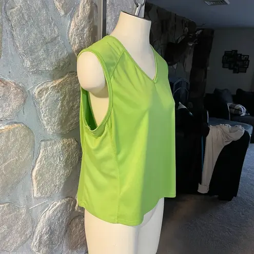 Pro Spirit  Lime Neon Green Moisture Wicking Work Out Tank Top- Size XL