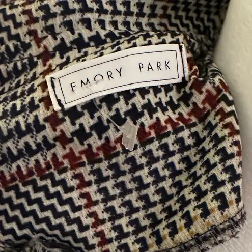 Emory park plaid sheer duster blouse