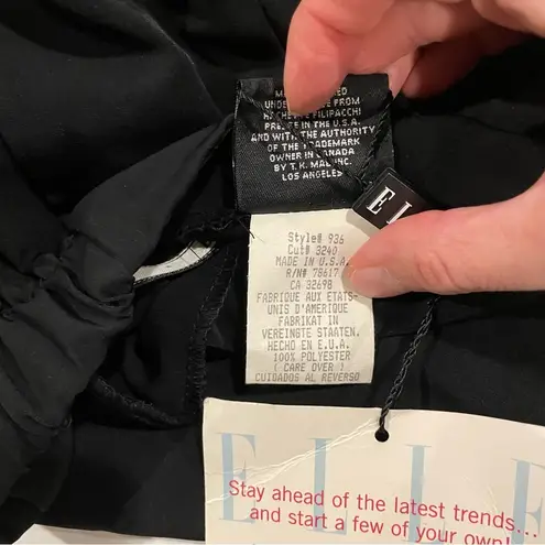 Elle 80’s-90’s high rise pleated ankle logo workout pants black NWT pockets 🥰