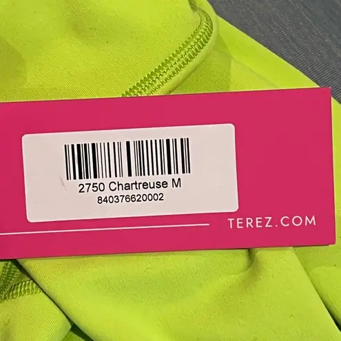 Terez Women's Medium Chartreuse TLC Soft High Rise Workout Lounge Leggings NWT