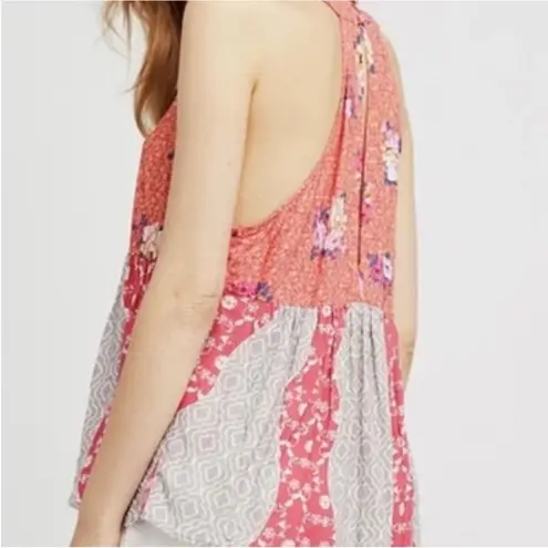 Free People  Dream Darlin Floral Patchwork Tank Top