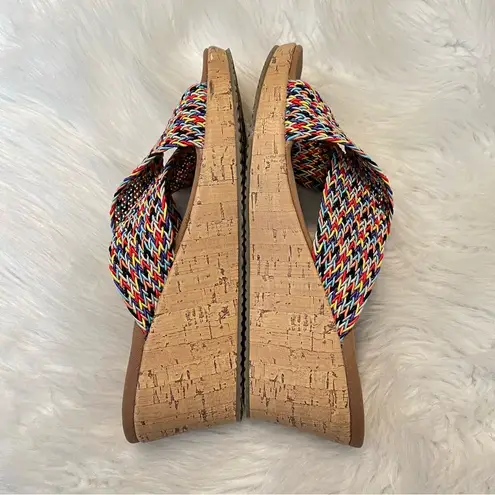 Skechers  Beverlee Wedge Luxe Foam Sandals Woman’s Size 10 Multicolor Open Toe