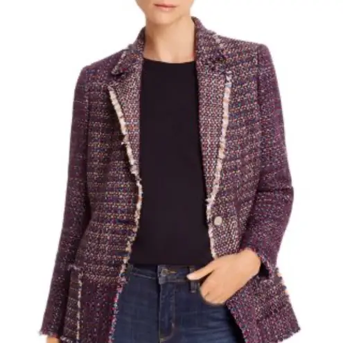 Rebecca Taylor Blanket Woven Tweed Jacket Blazer Size 2