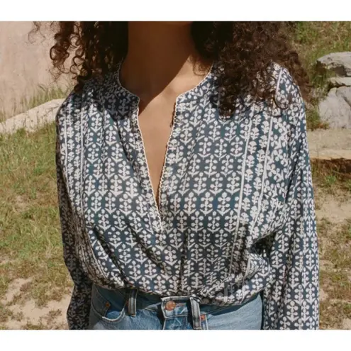 💕DOEN💕 Suri Top ~ Soledad Bloom Blue XL NWT