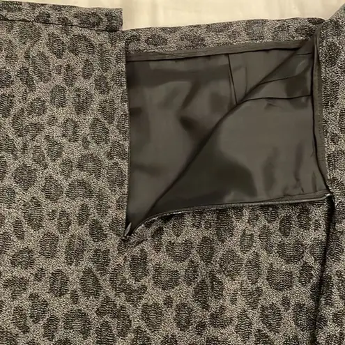Bicci Florine Wachter Vintage Gray Animal Print Skirt Jacket Suit Womens Size 10