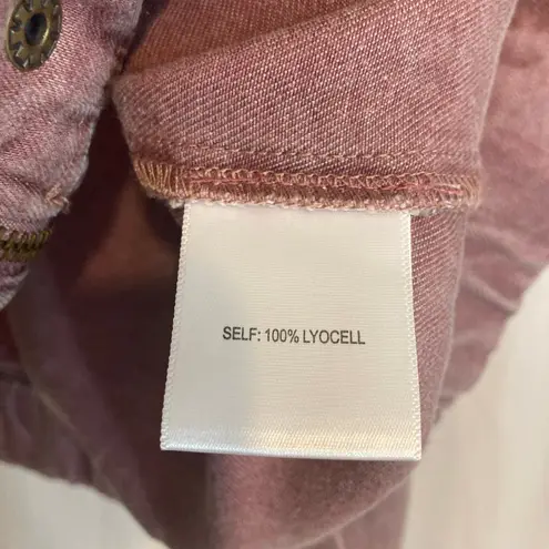 Jane and Delancey Lyocell Dusty Rose Double Chest Pockets Full Zip Bomber Jacket