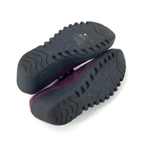 Fly London Leather Mary Jane Wedges Yert Potent Purple Comfort Shoe