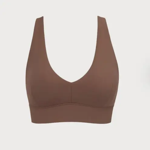 BERLOOK Brown V Neck Sports Bra