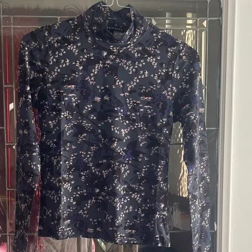 MIMA ROSSO WOMENS MOCK TURTLENECK STRETCH SHIRT SZ S Gray