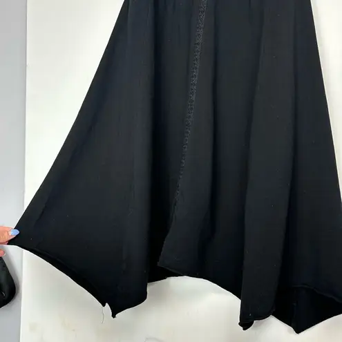 prAna Trixie Black Organic Cotton Asymmetric Dress Sz Medium Jersey Mesh