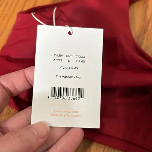 ANDIE The Mandalay Bikini Set Swimsuit Crimson Red Size Small NWT
