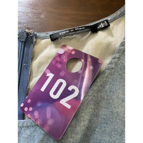 Doe & Rae Lined Fit & Flare Sleeveless Dress Large Front Pocket Night Out Career