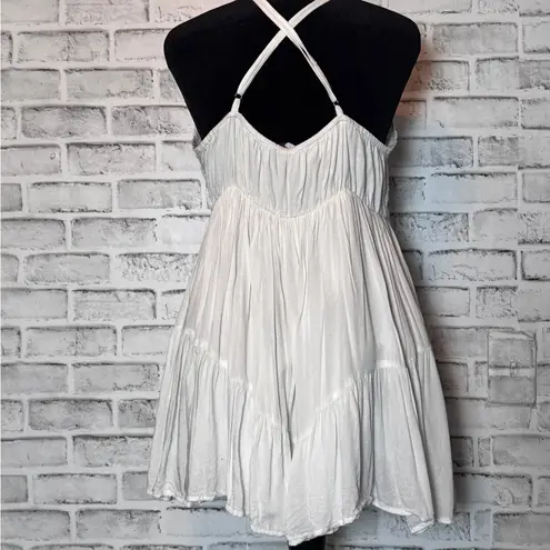 Lulu's Cream Halter baby doll farmhouse style top White Size M