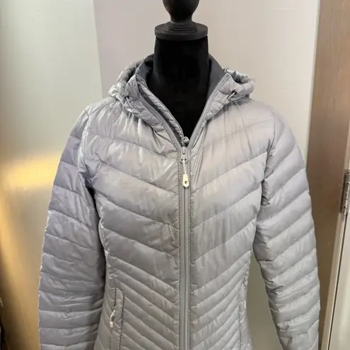 Mountain Hardwear  Nitrous Down Filled Puffer Parka Jacket Coat Long Steam Grey S