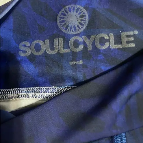 SoulCycle  Cropped Blue Wheels Leggings Size Small