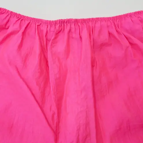 Vintage 80s Hot Pink Windbreaker Nylon Soccer Shorts Size M