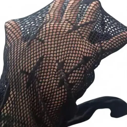 Gothic Retro Punk Lolita Cross Print Club Tights Nylon Socks Fishnet Pantyhose Black