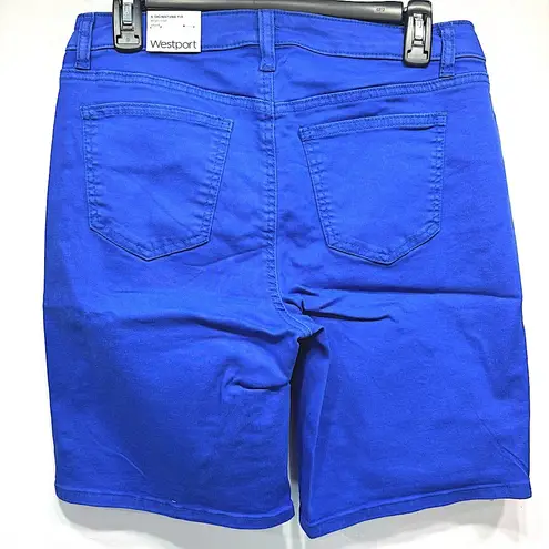 Westport Signature High Rise Bermuda Shorts in Electric Royal Blue Denim
