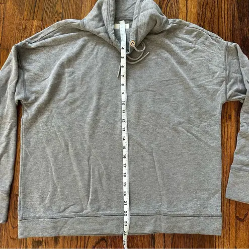 Offline by Aerie Gray Hoodie with Cowl Neck and Drawstring Large
