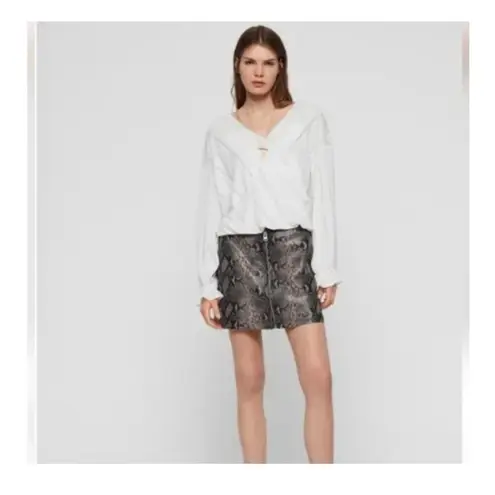 All saints penny stripe top size xs White