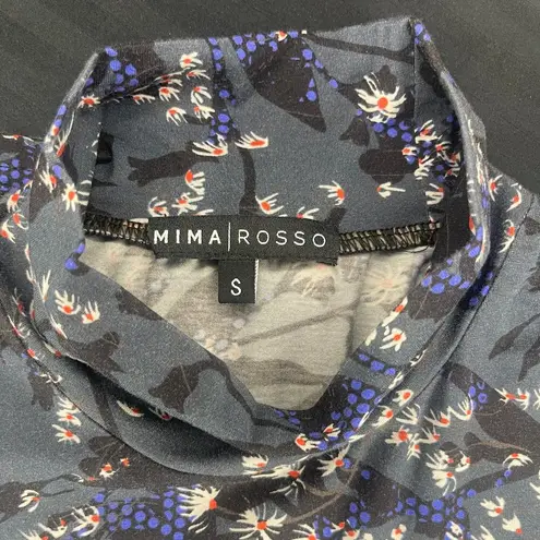 MIMA ROSSO WOMENS MOCK TURTLENECK STRETCH SHIRT SZ S Gray