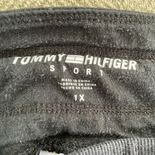 Tommy Hilfiger  Sport Red Black Logo Velour Track Suit Hoodie Pants 0X 1X - Image 11