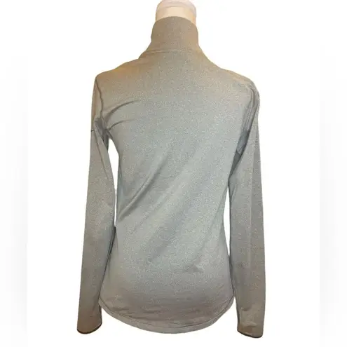 Nike  Pro Half Zip Gray Pullover Long Sleeve Dri Fit Top Womens Size Large