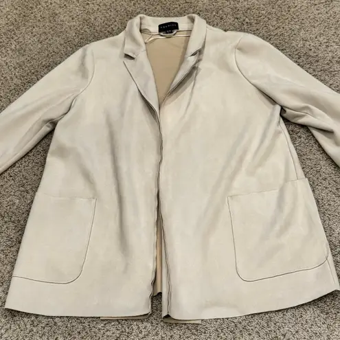 Premise Suede Brown Faux Taupe Jacket XL | Quiet Luxury Neutral OfficeCore Layer