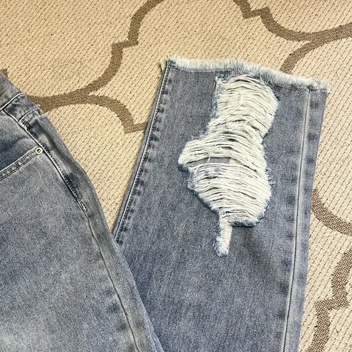 Dance & Marvel Distressed Blue Denim Jeans, size large, style #:dmp20288