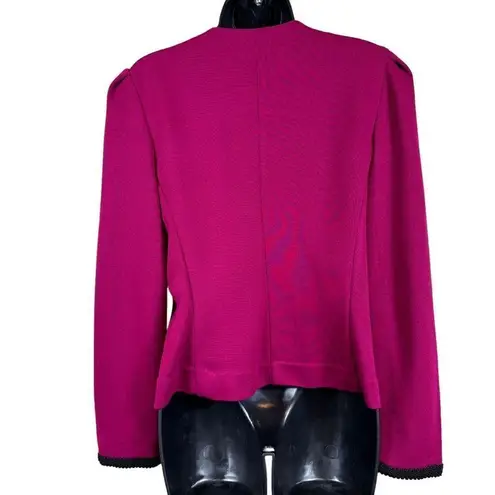 Vintage Manikin Fusia Double Breasted Crewneck Blazer Size 4 Red Size M